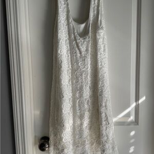 BB Dakota Ivory Lace-Overlay Midi Dress